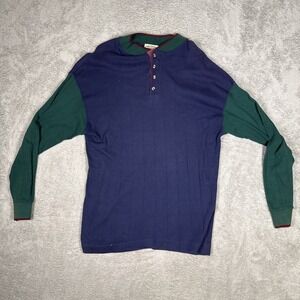 Vía América Trails Shirt Men's Purple/Green Long Sleeve Polo Vintage Sz Large